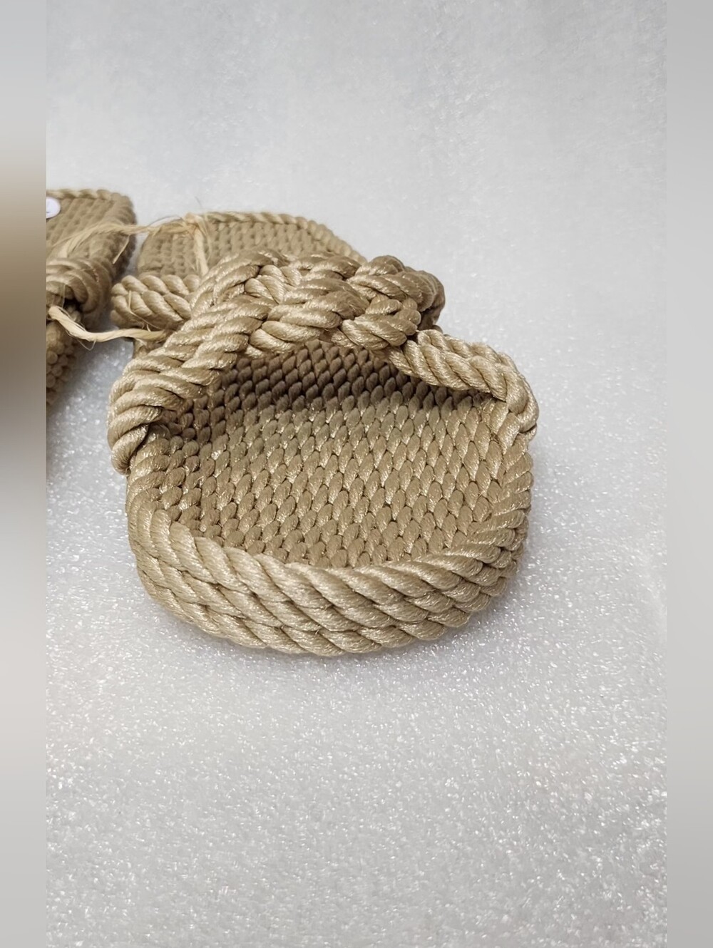 Nomadic State of Mind Sailor Knot Rope Sandals Camel Vegan Handmade Nicaragua 7. - Picture 9 of 17